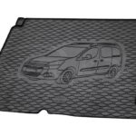 Gummi Kofferraummatte passend für Citroen Berlingo Multispace/Peugeot Partner Tepee ab 6/2008-7/2018
