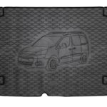 Gummi Kofferraummatte passend für Citroen Berlingo Multispace/Peugeot Partner Tepee ab 6/2008-7/2018