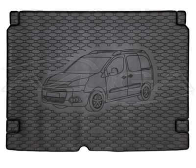 Gummi Kofferraummatte passend für Citroen Berlingo Multispace/Peugeot Partner Tepee ab 6/2008-7/2018